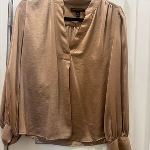 Banana Republic Tan V-Neck Blouse